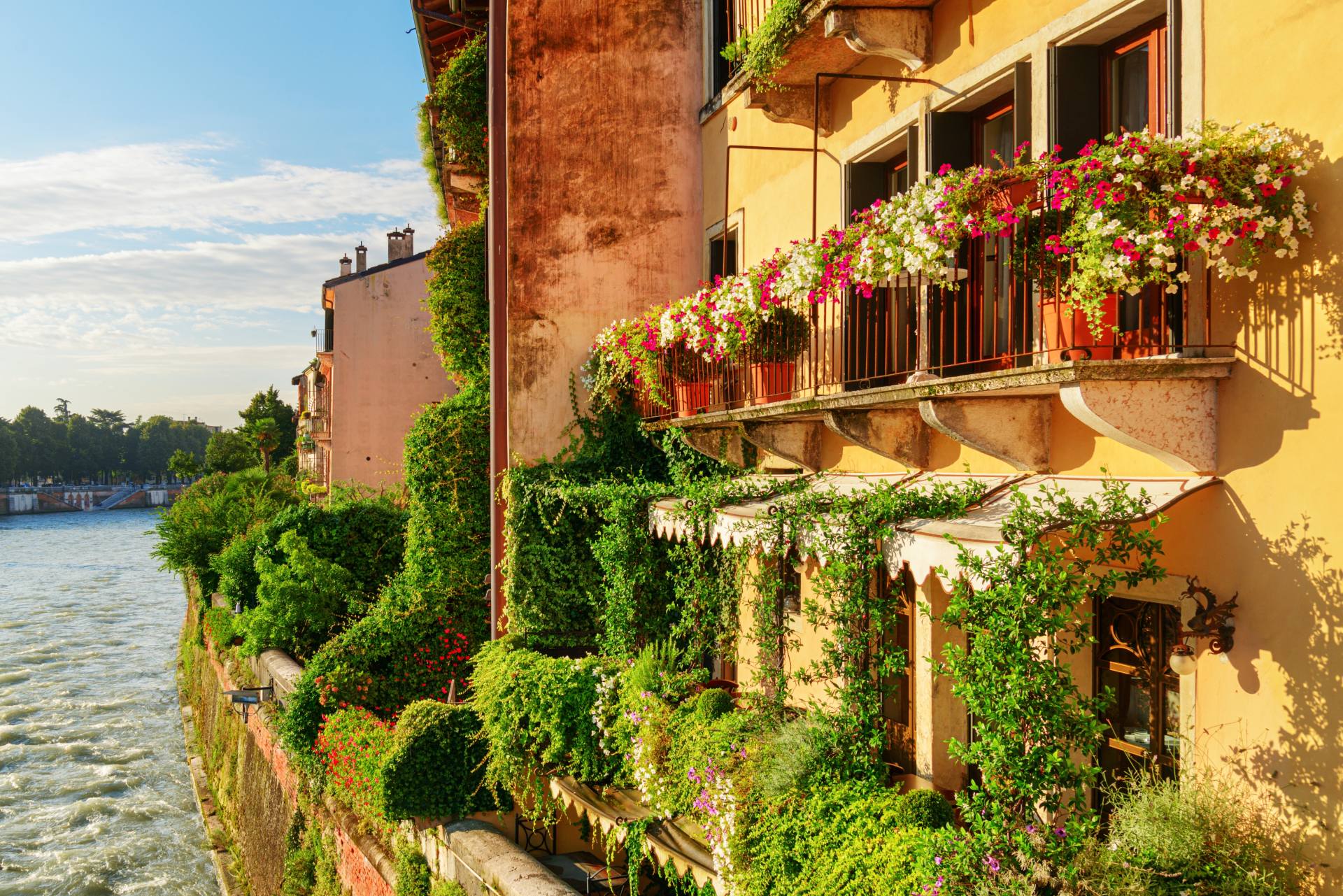 Nabrzeżu rzeki Adygi w Weronie, Włochy © Shutterstock