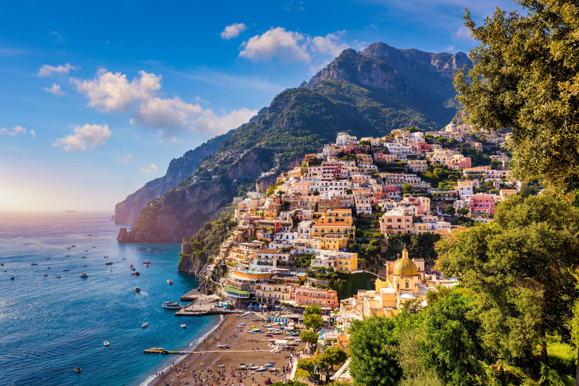 Positano village on the Amalfi Coast, Salerno, Campania. © Shutterstock
